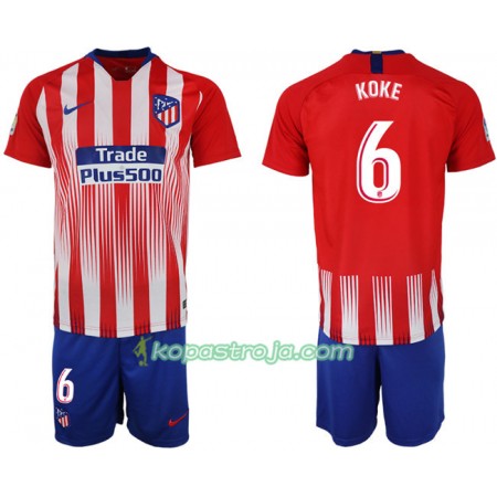 Billiga Fotbollströjor Atlético Madrid KOKE 6 Barn Hemma tröja 2018/19 Kortärmad